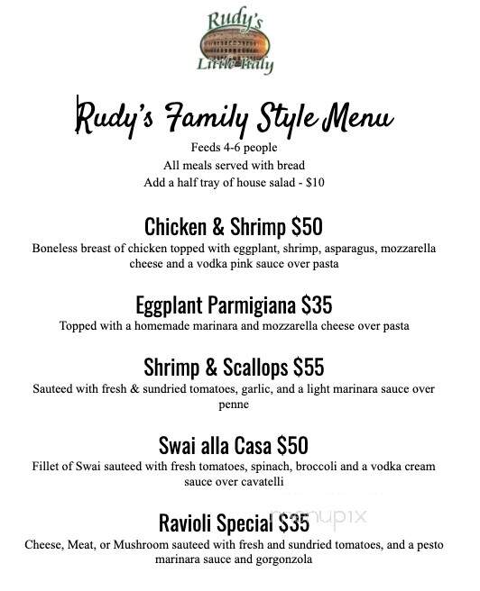 Rudy's Little Italy - Rocky Hill, CT menu_pic