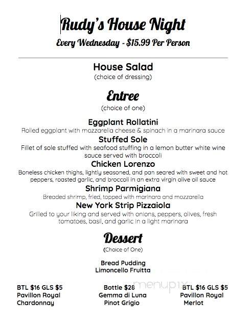 Rudy's Little Italy - Rocky Hill, CT menu_pic