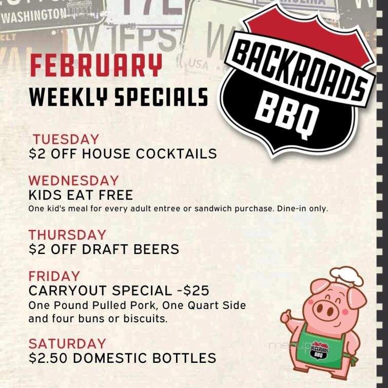 Backroads BBQ - Lebanon, IN menu_pic