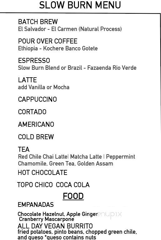 Slow Burn Coffee - Albuquerque, NM