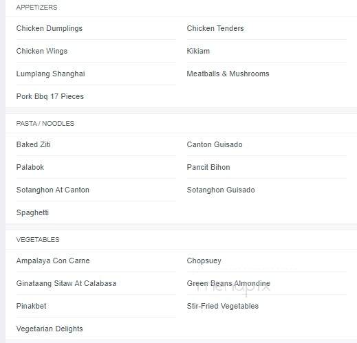 Maynila - Staten Island NY, NY menu_pic