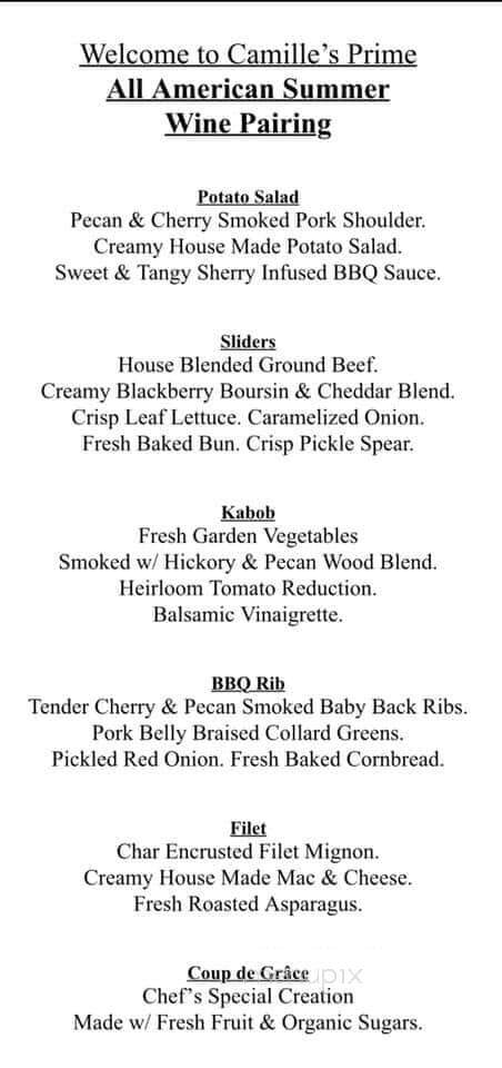 Camille's Prime - Mount Pleasant, MI menu_pic