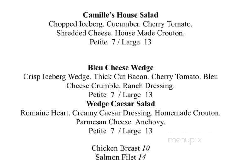 Camille's Prime - Mount Pleasant, MI menu_pic