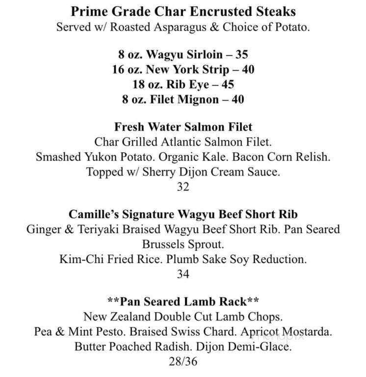 Camille's Prime - Mount Pleasant, MI menu_pic