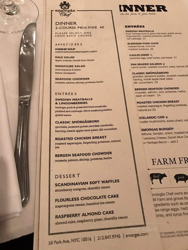 Smorgas Chef at Scandinavia House - New York, NY menu_pic