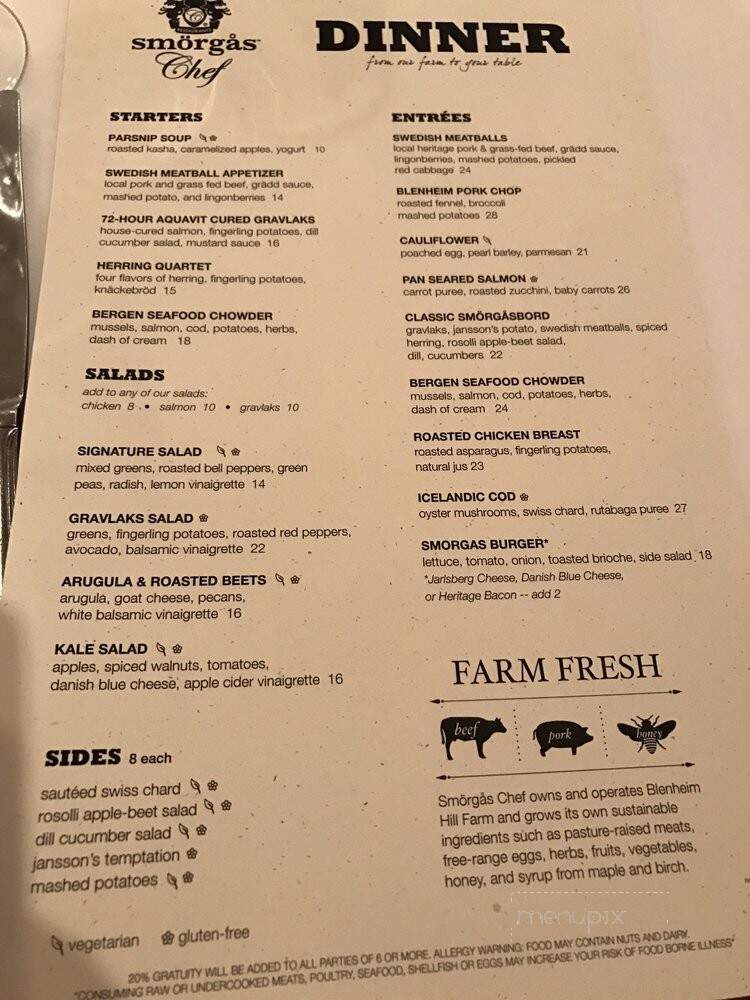 Smorgas Chef at Scandinavia House - New York, NY menu_pic