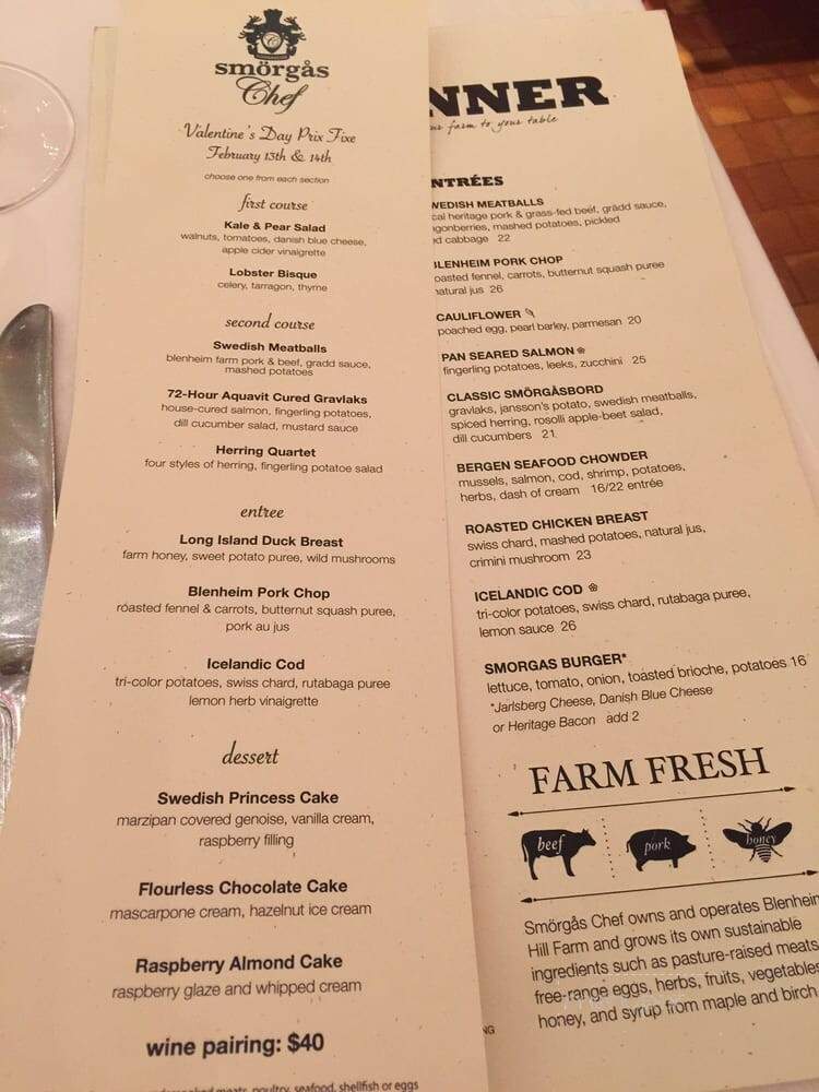 Smorgas Chef at Scandinavia House - New York, NY menu_pic