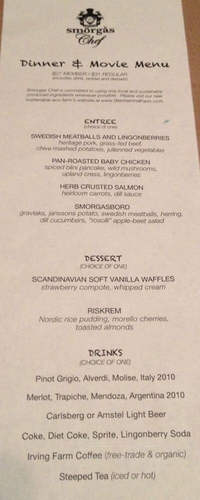 Smorgas Chef at Scandinavia House - New York, NY menu_pic