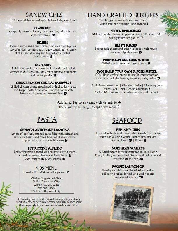 White Pines Inn - Mount Morris, IL menu_pic