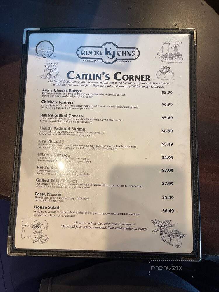 Rucker John's Restaurant - Emerald Isle, NC menu_pic