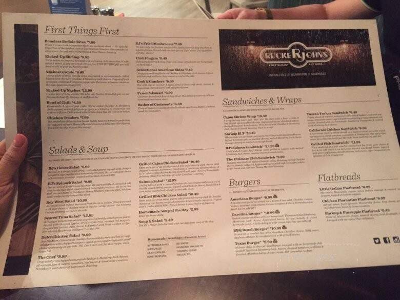 Rucker John's Restaurant - Emerald Isle, NC menu_pic