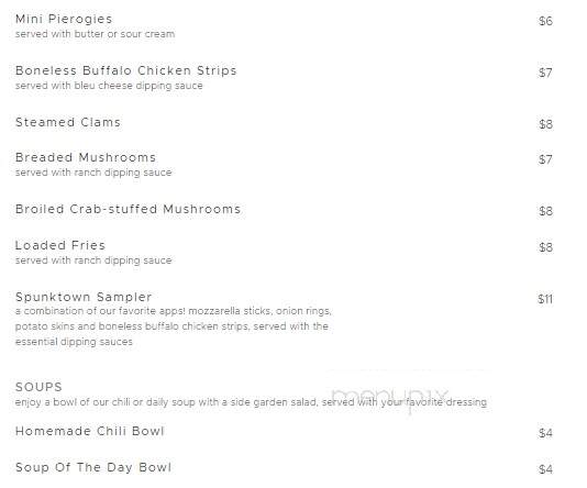 Spunktown Tavern - Boyertown, PA menu_pic