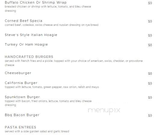 Spunktown Tavern - Boyertown, PA menu_pic