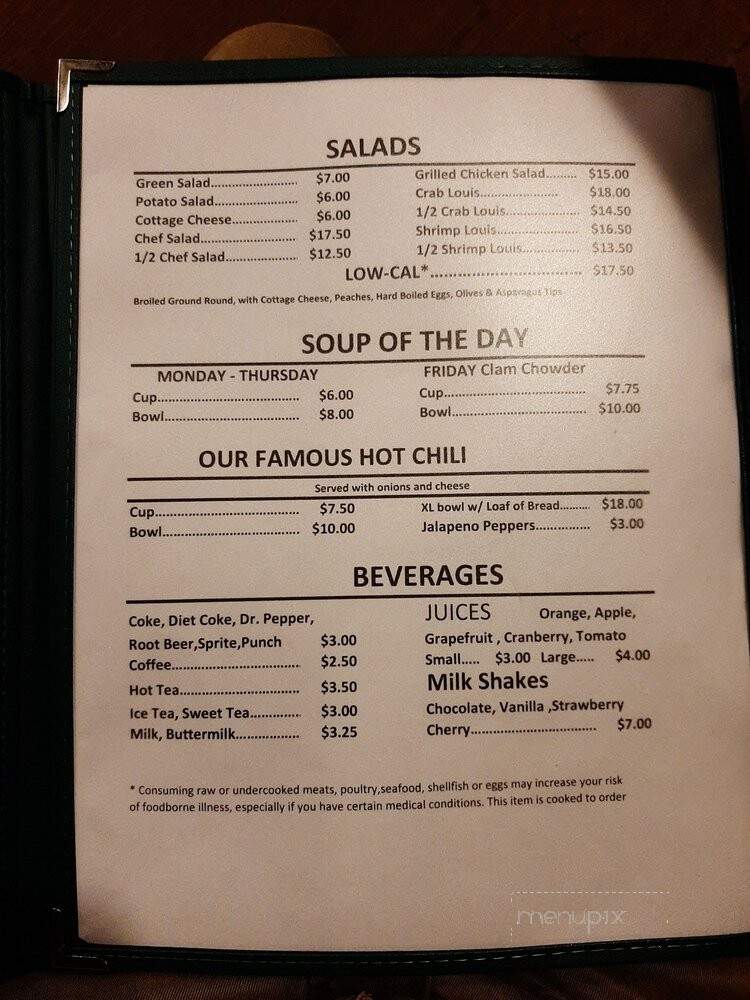 Gwennies Old Alaska Restaurant - Anchorage, AK menu_pic