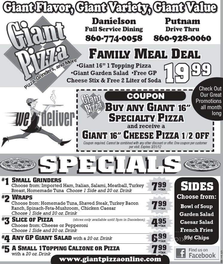 Giant Pizza - Danielson, CT menu_pic