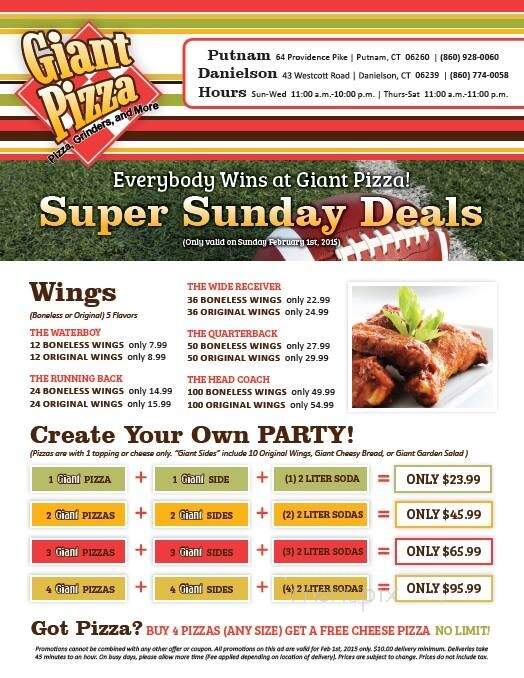 Giant Pizza - Danielson, CT menu_pic