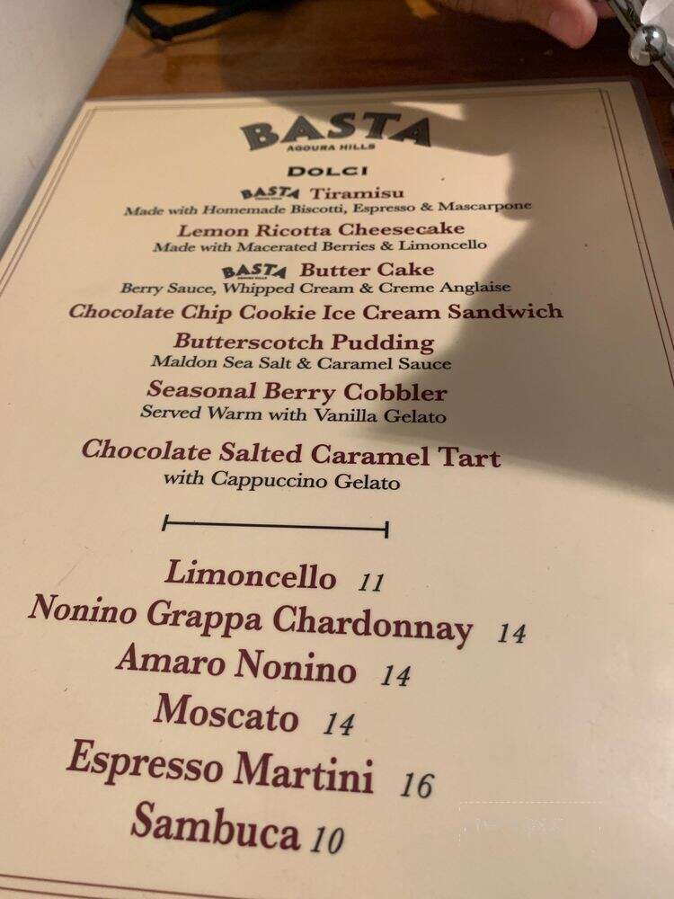 Basta - Agoura Hills, CA menu_pic