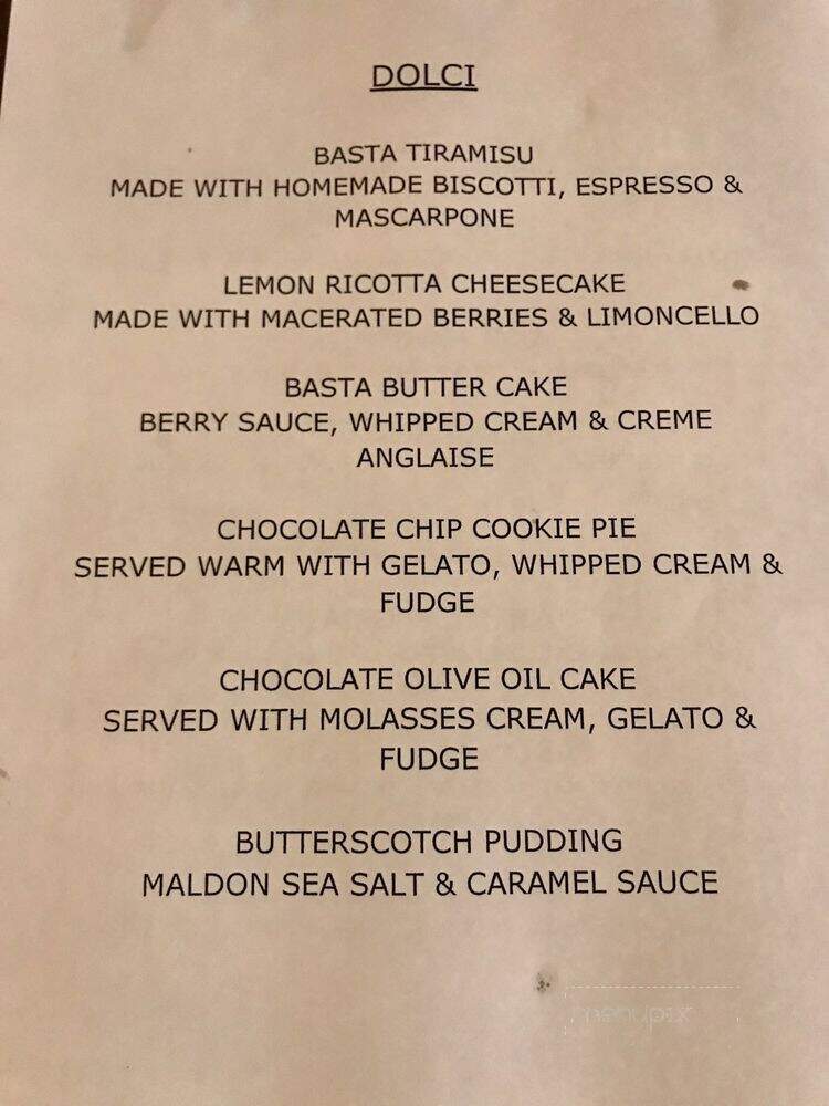Basta - Agoura Hills, CA menu_pic