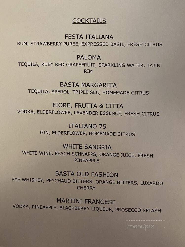 Basta - Agoura Hills, CA menu_pic
