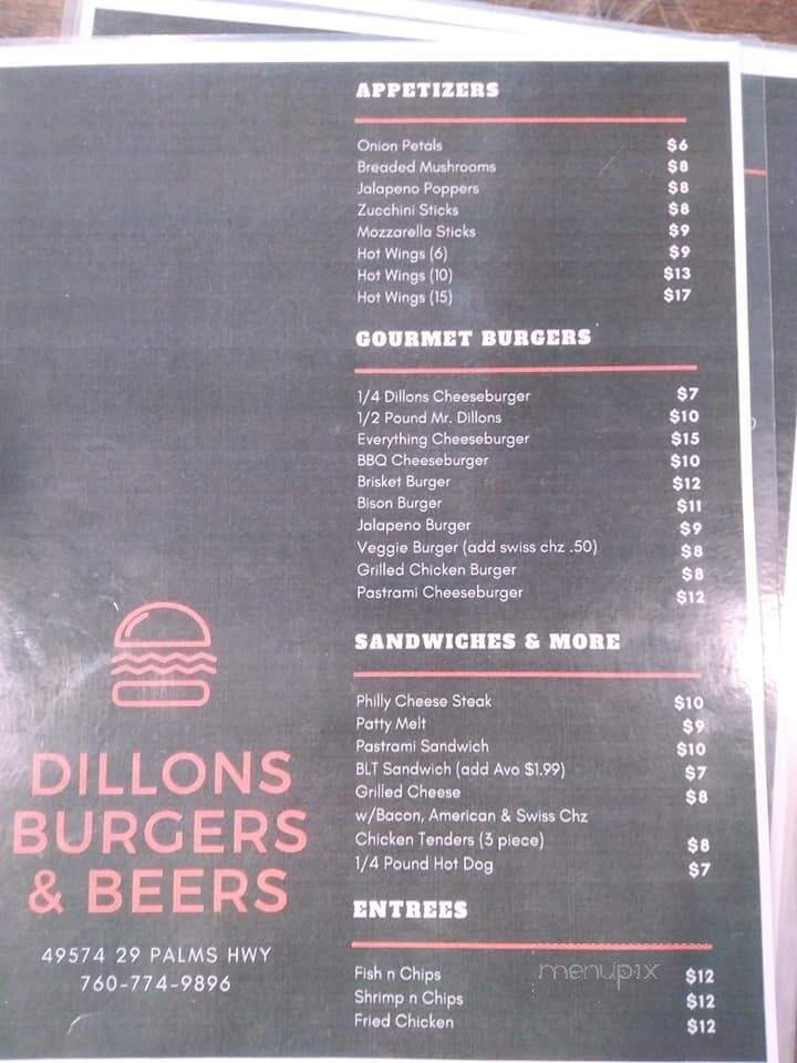 Dillon's Burgers and Beer - Morongo Valley, CA