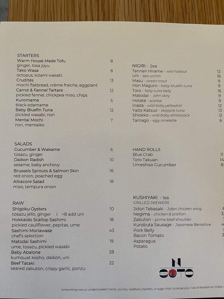N Soto - Los Angeles, CA menu_pic