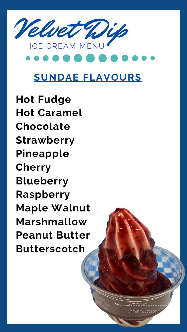 Velvet Dip - Brandon, MB menu_pic