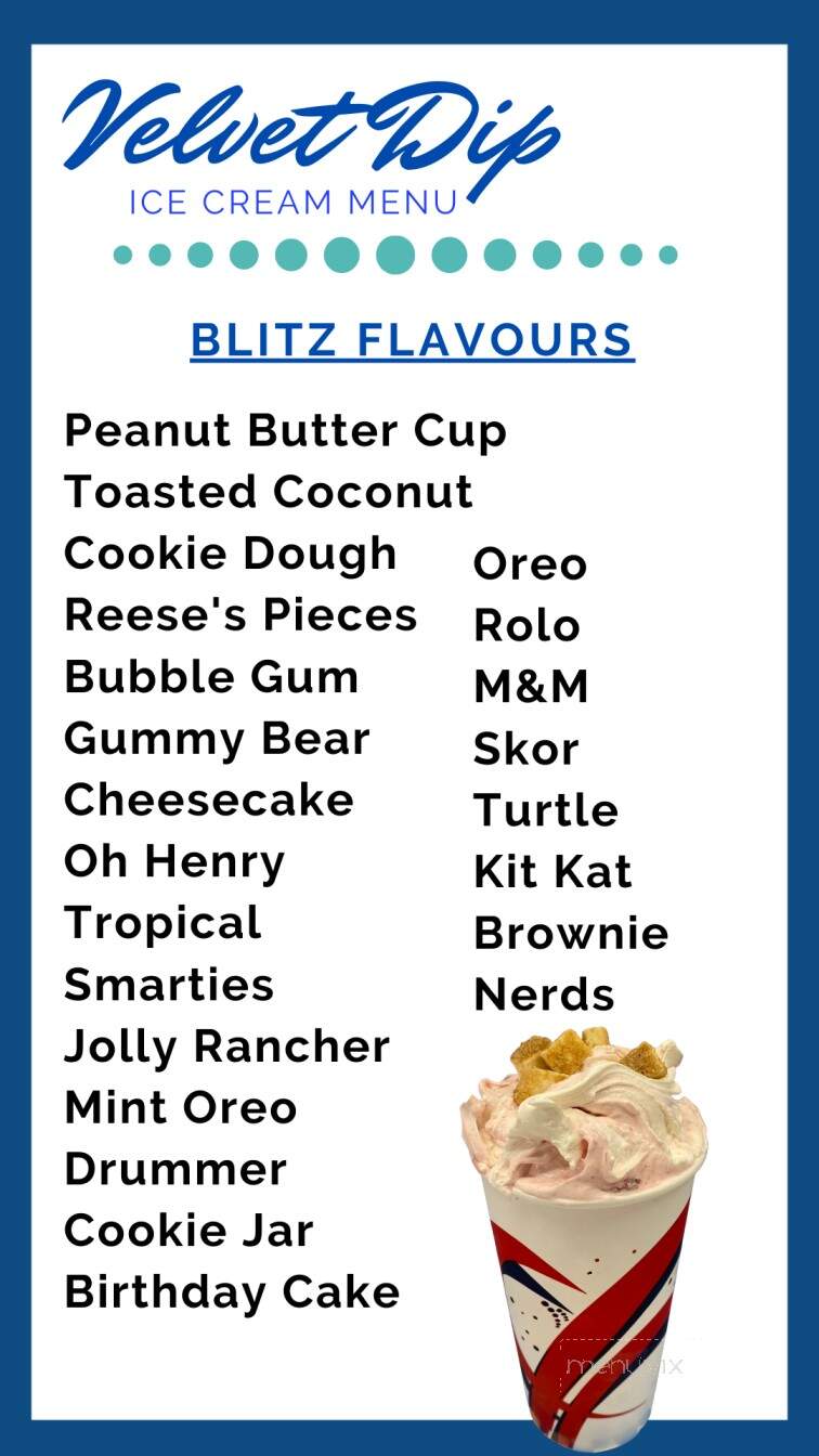 Velvet Dip - Brandon, MB menu_pic