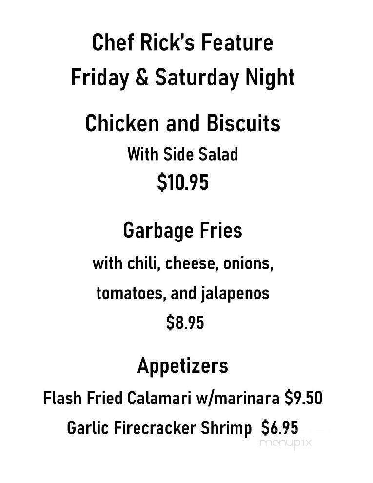 Hotel Conneaut - Conneaut Lake, PA menu_pic