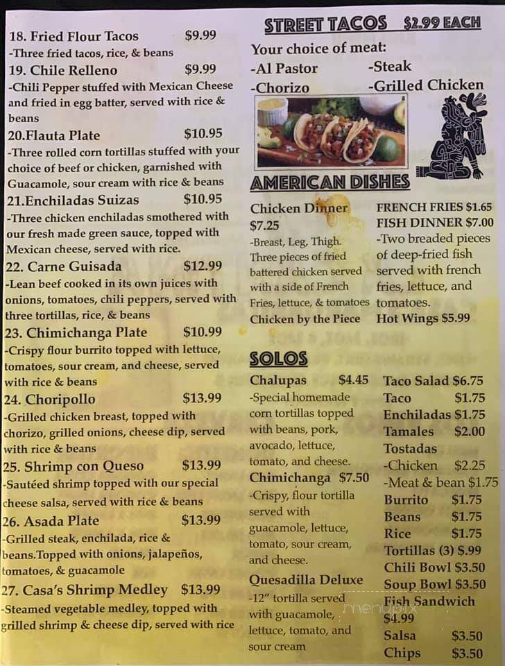 Casa Azteca - O'Fallon, IL menu_pic