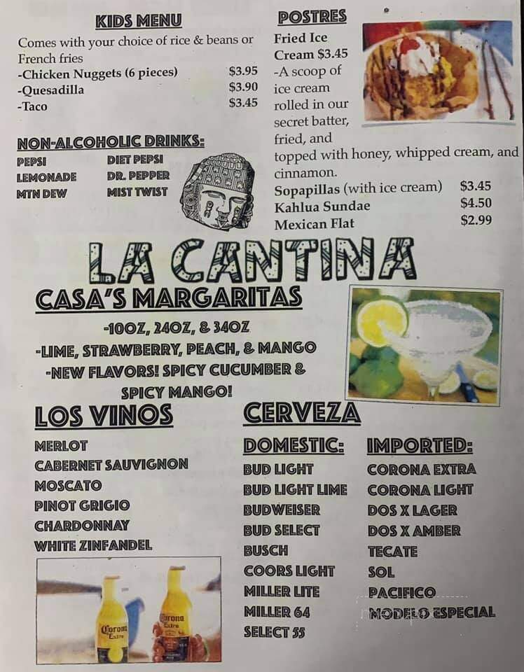Casa Azteca - O'Fallon, IL menu_pic