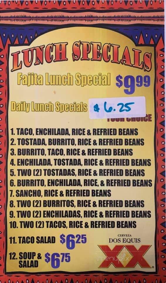 Casa Azteca - O'Fallon, IL menu_pic
