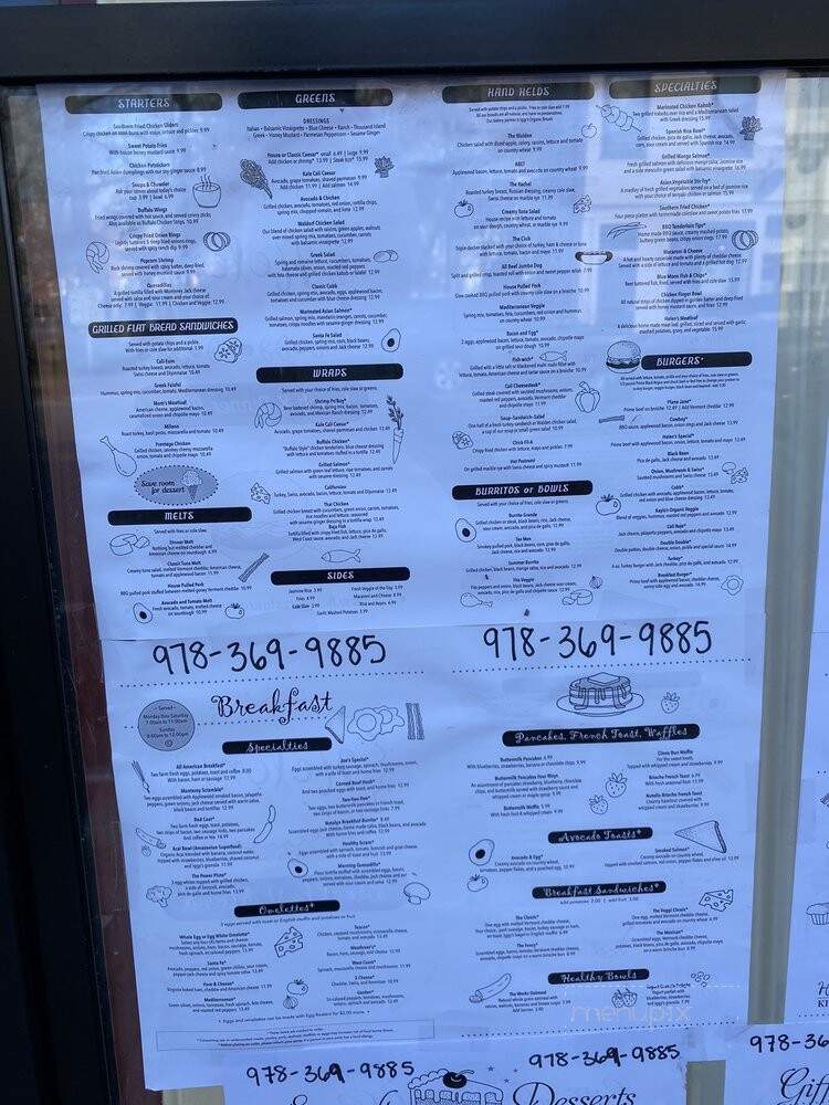 Helen's Restaurant - Concord, MA menu_pic
