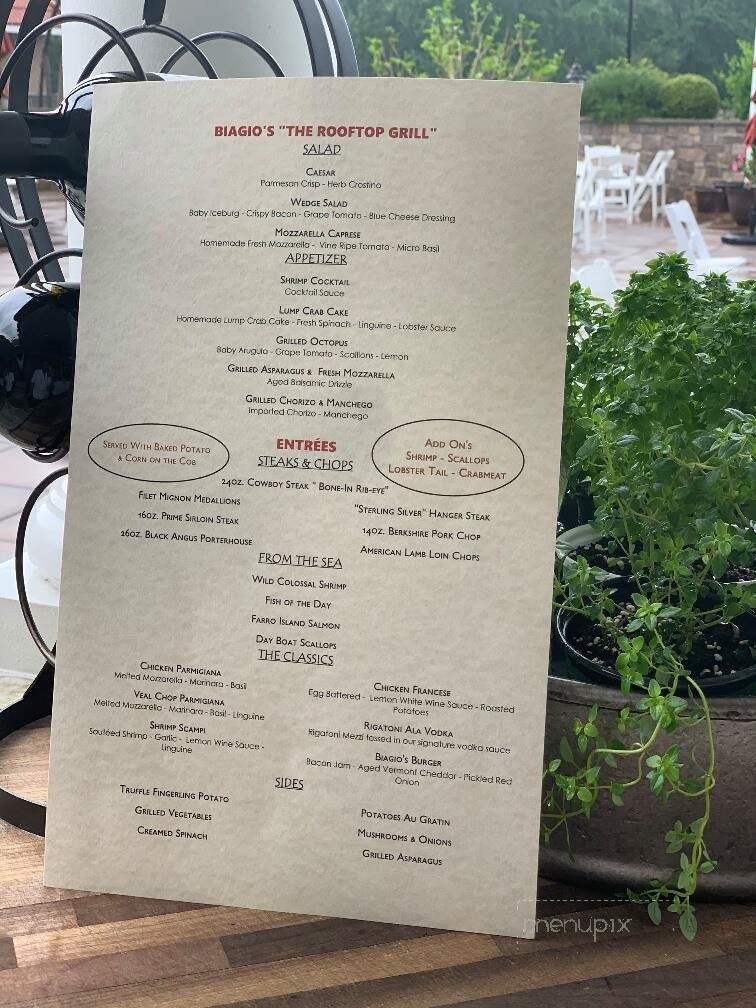 Biagio's Ristorante - Paramus, NJ menu_pic