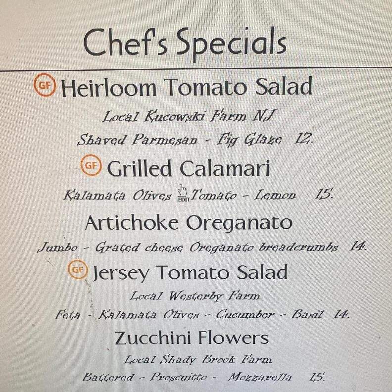 Biagio's Ristorante - Paramus, NJ menu_pic
