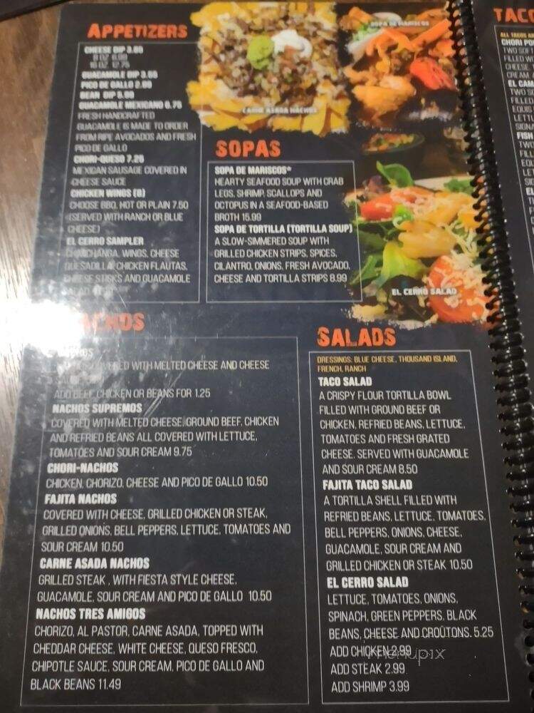 El Cerro Grande - Jacksonville, NC menu_pic