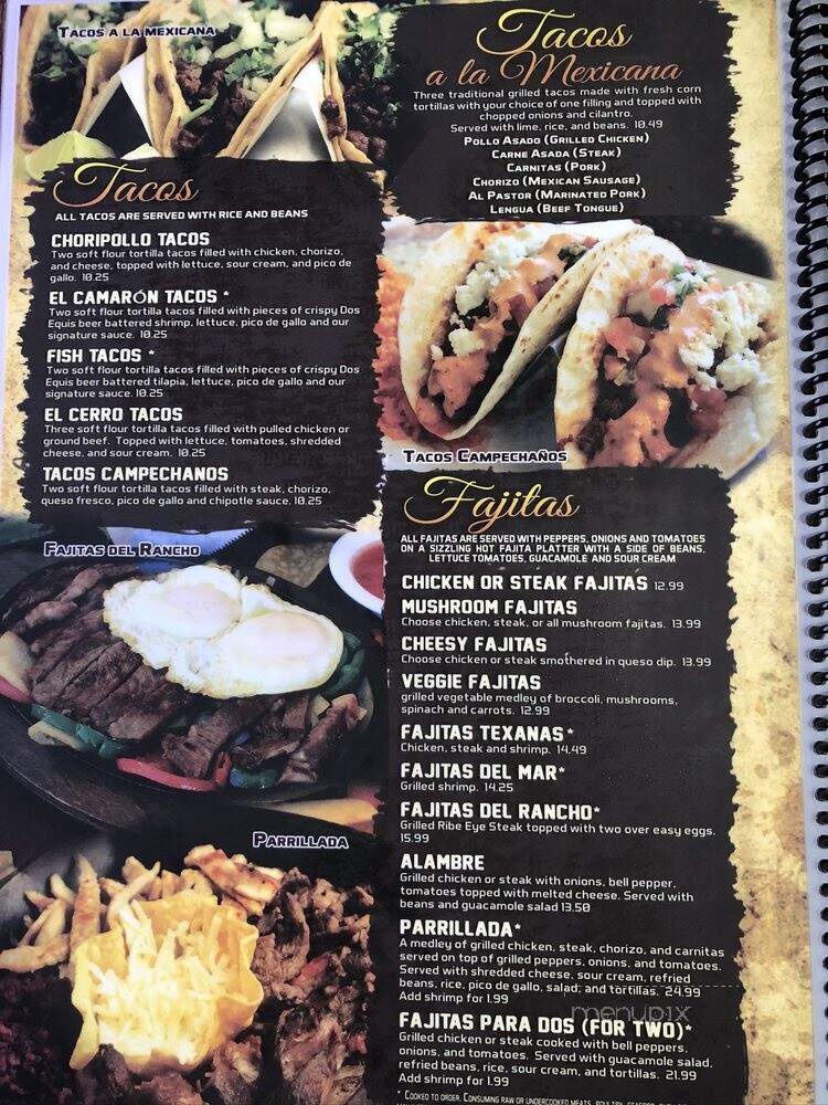 El Cerro Grande - Jacksonville, NC menu_pic
