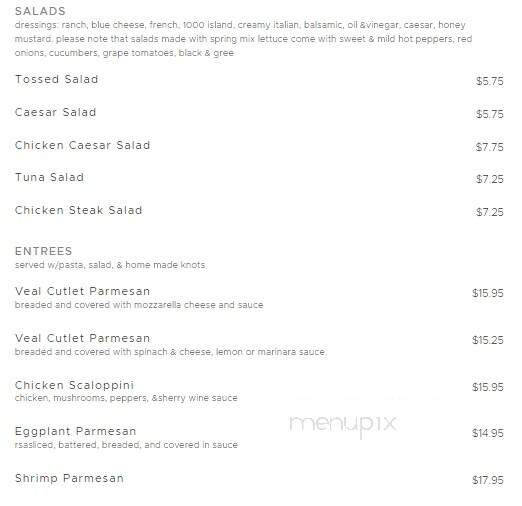 Romano's Restaurant - New Ringgold, PA menu_pic