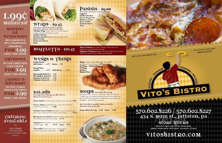 Vito's Bistro - Pittston, PA menu_pic