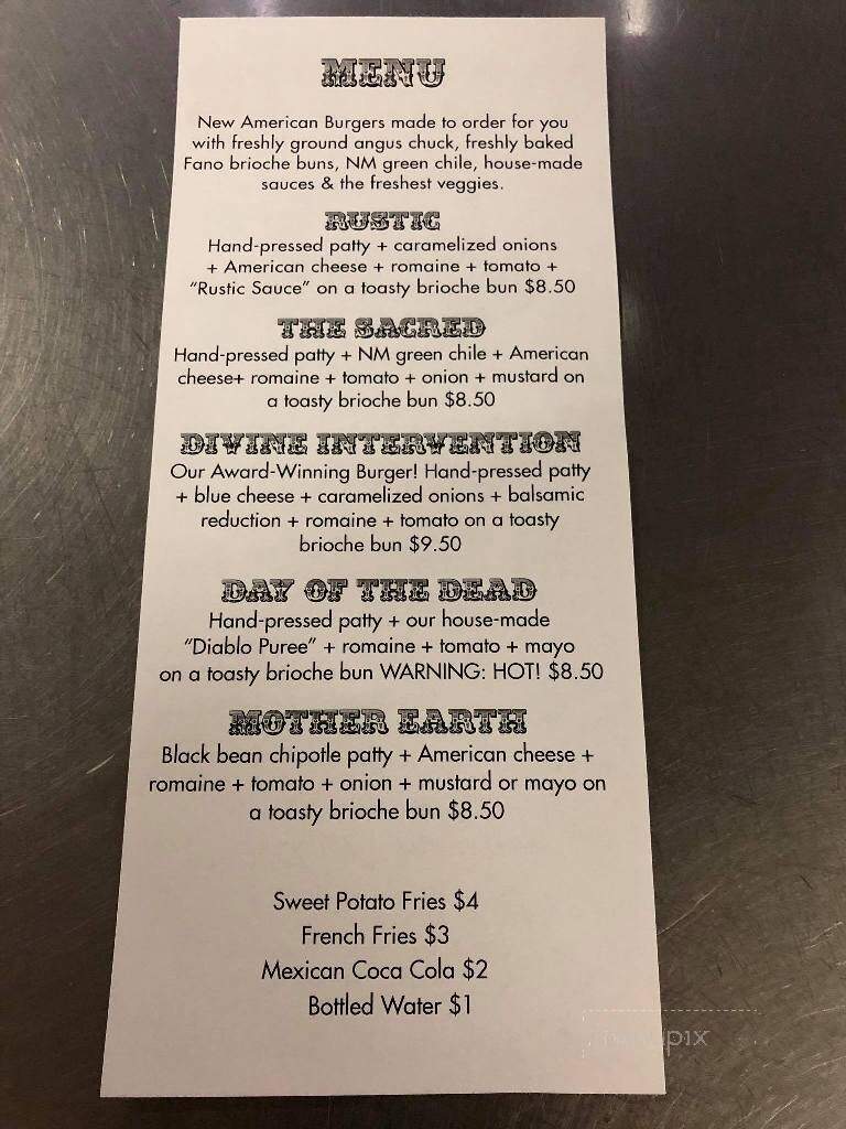 Rustic On the Green - Albuquerque, NM menu_pic