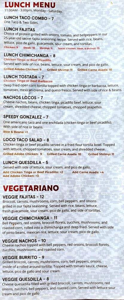 Sol Tacos & Tequila - Forsyth, GA menu_pic