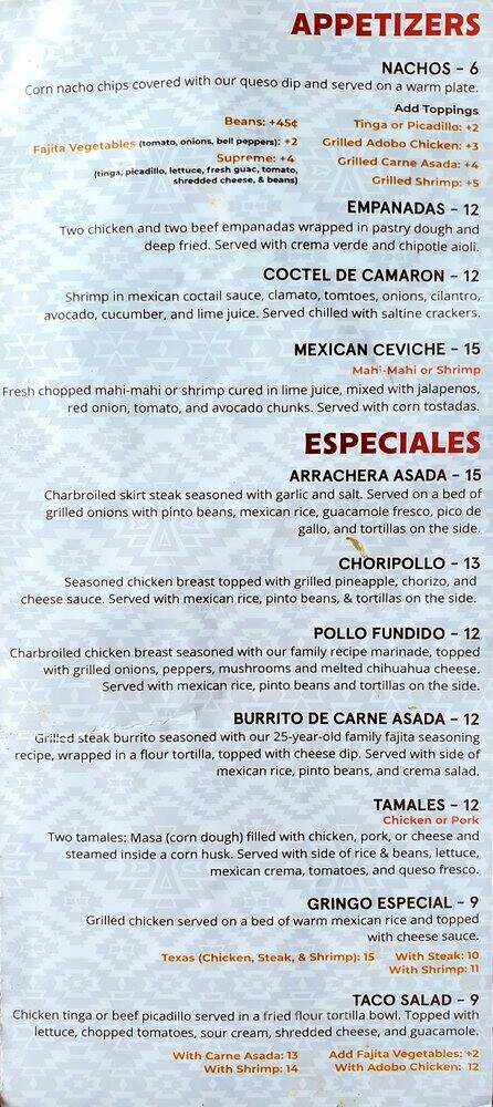 Sol Tacos & Tequila - Forsyth, GA menu_pic