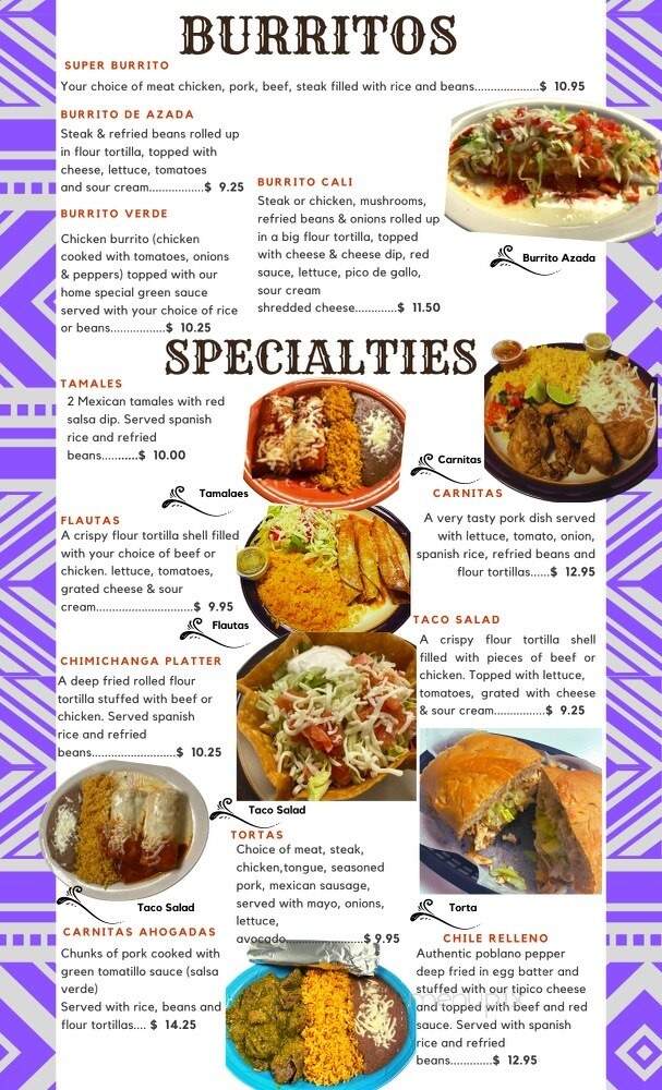 La Patrona Mexican Restaurant - Huron, SD menu_pic