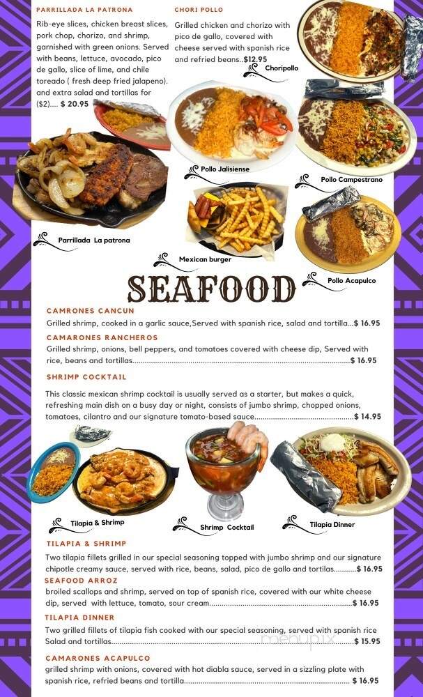 La Patrona Mexican Restaurant - Huron, SD menu_pic