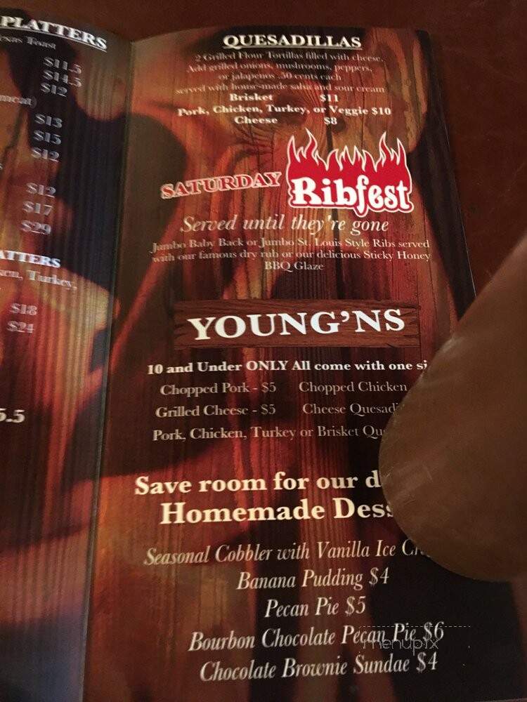 Haywood Smokehouse - Dillsboro, NC menu_pic