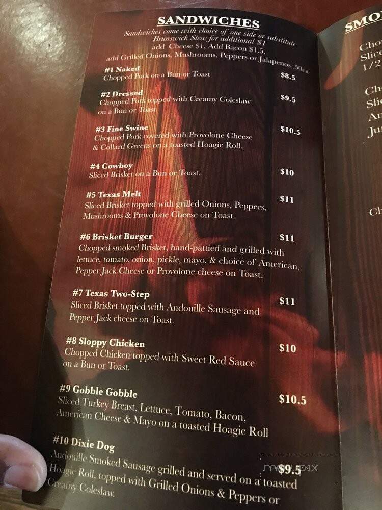 Haywood Smokehouse - Dillsboro, NC menu_pic