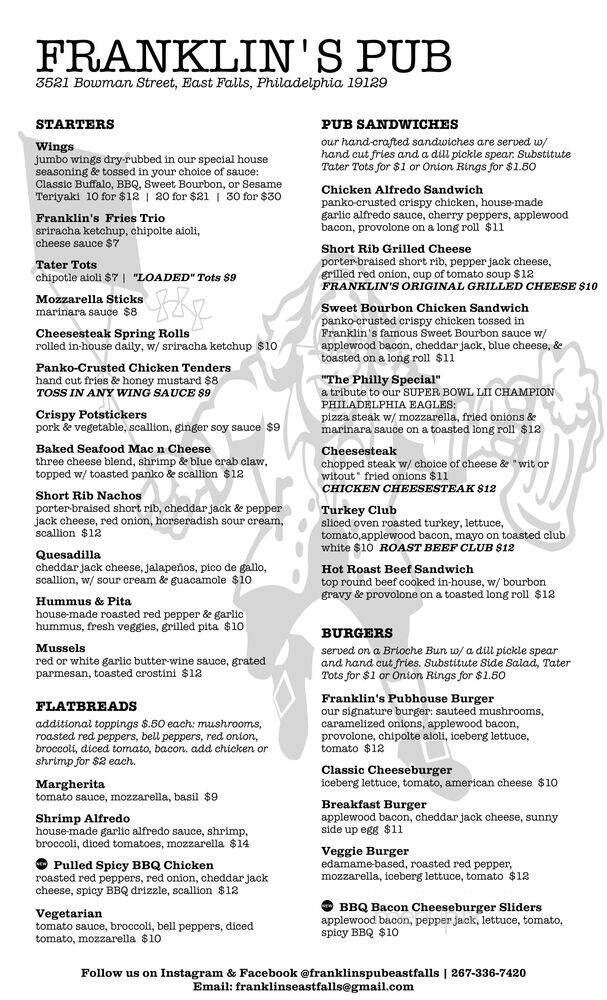 Franklin's East Falls - Philadelphia, PA menu_pic