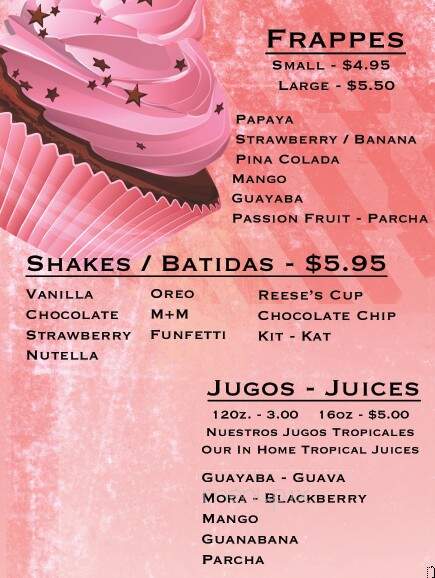 Dulces Bakery - Manchester, NH menu_pic
