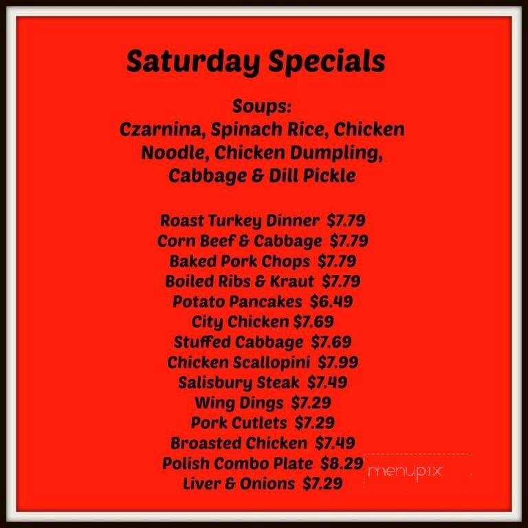Steve's Family Dining II - Livonia, MI menu_pic