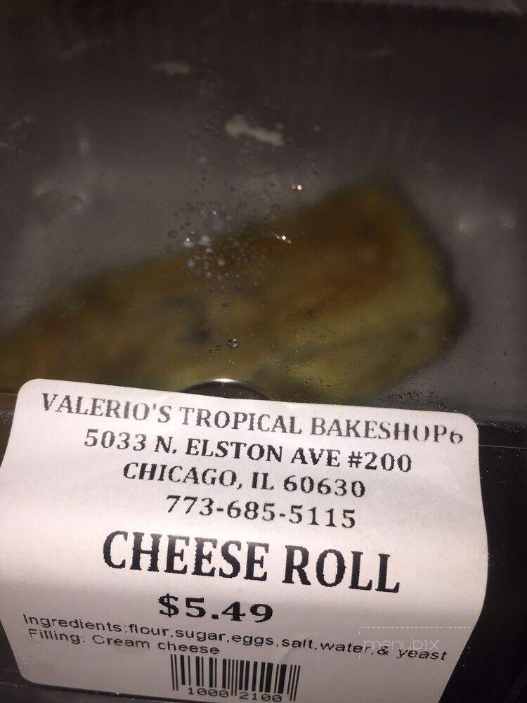 Valerios Tropical Bakeshop - Chicago, IL menu_pic