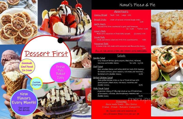 Nana's Pizza and Pie - Moundsville, WV menu_pic